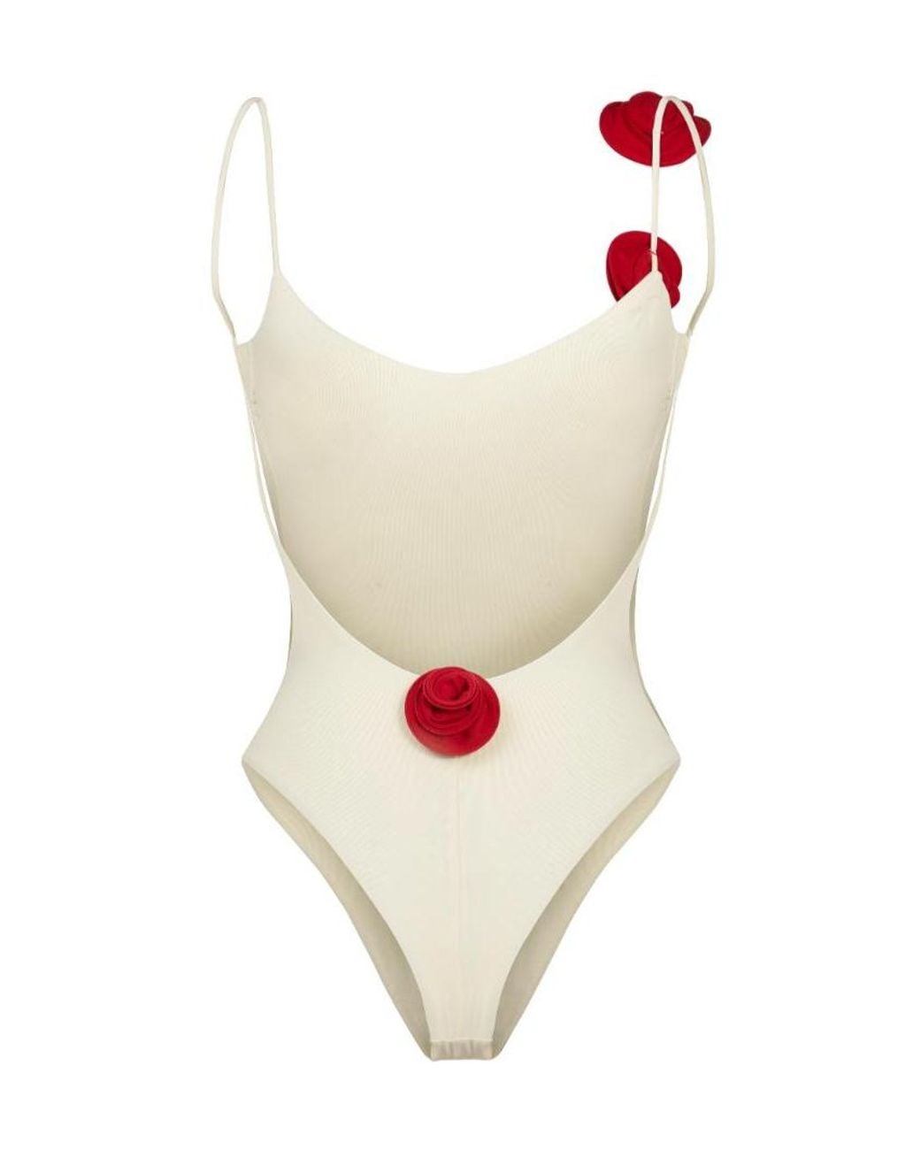LaRevêche White Ashar Floral-Appliqué Swimsuit