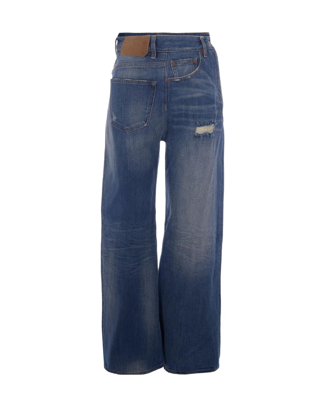 MM6 by Maison Margiela Blue Distressed Jeans
