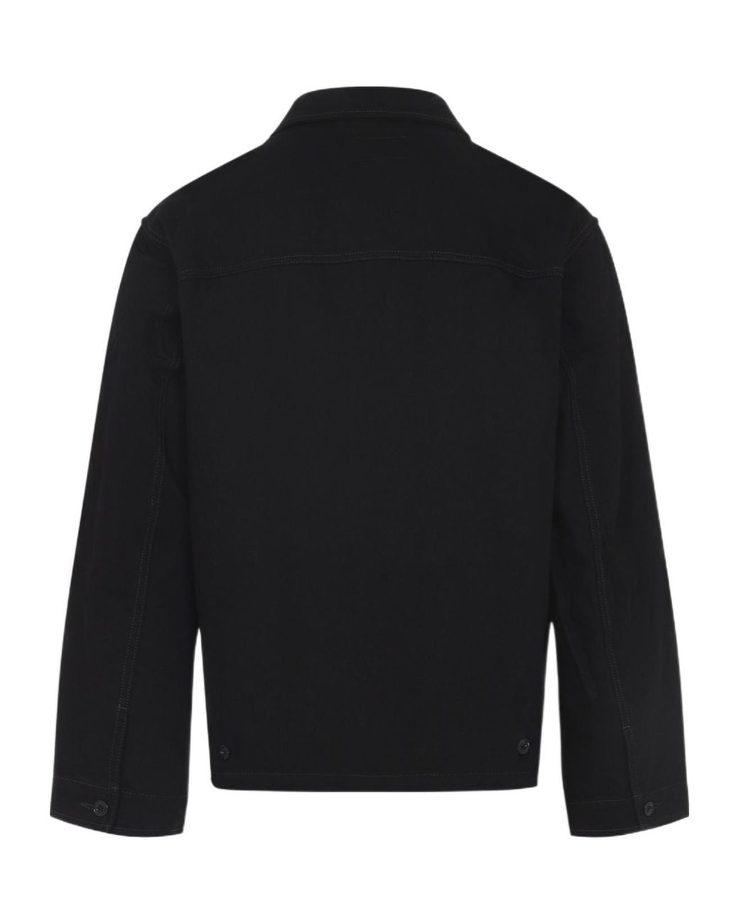 Lemaire Black Pocket Button Overshirt for men