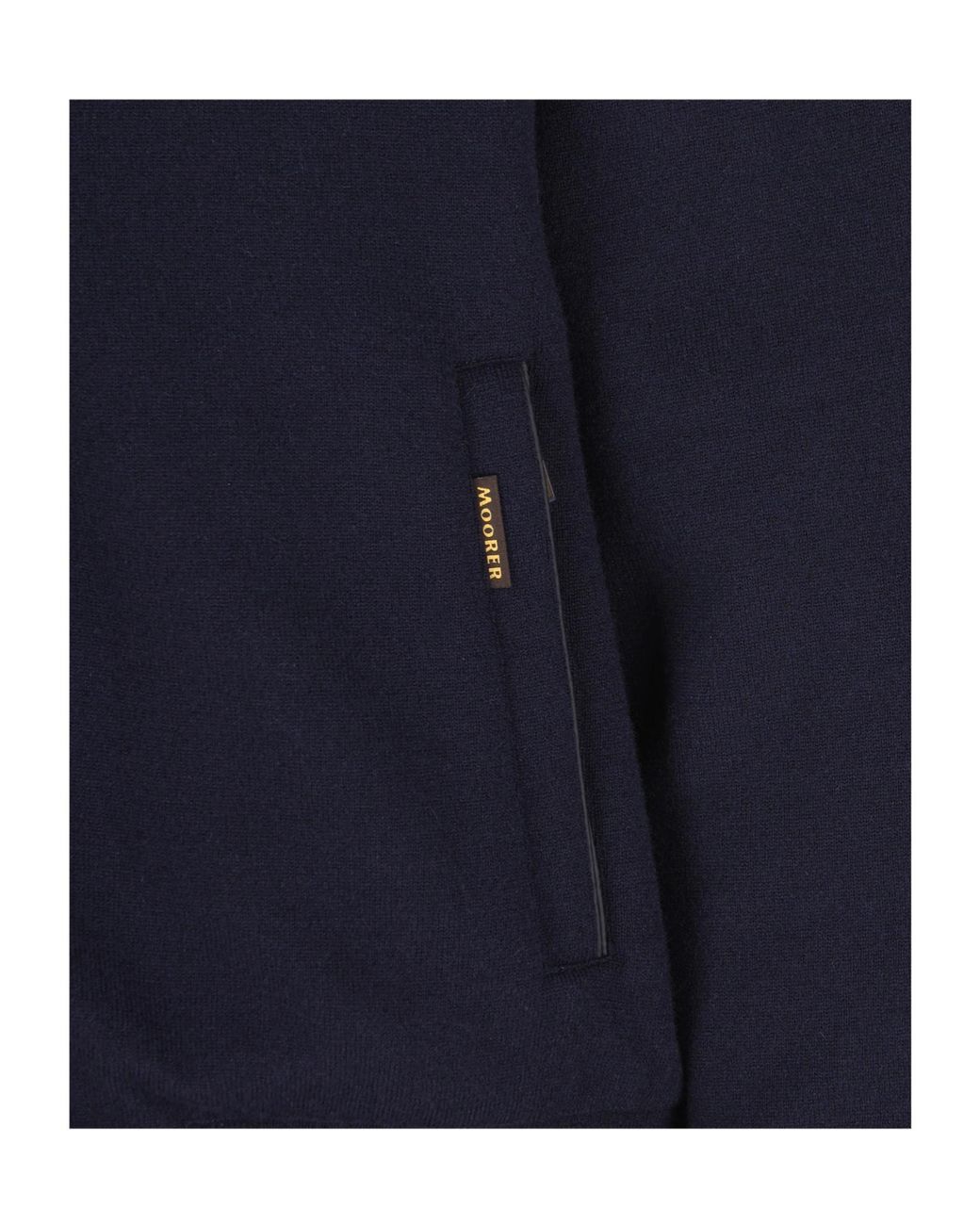 Moorer Black Zip-Up Hooded Jacket for men