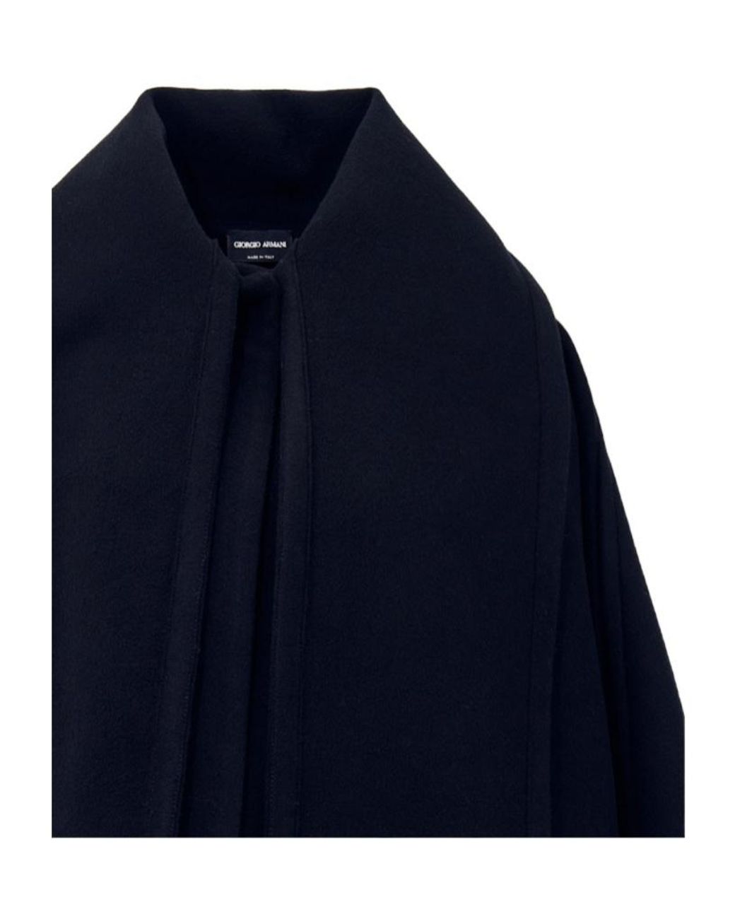 Giorgio Armani Blue Flowing Draped Coat