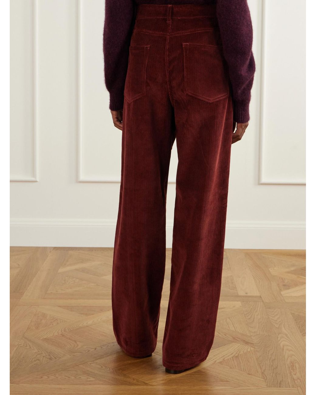 Rohe Red Corduroy Wide-Leg Pants