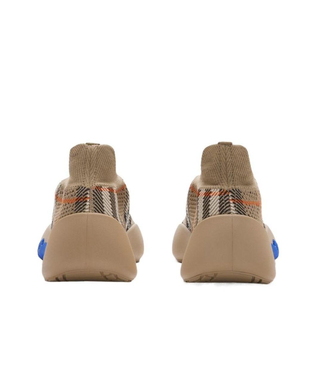 Burberry Brown Check Knit Neptune Sneakers