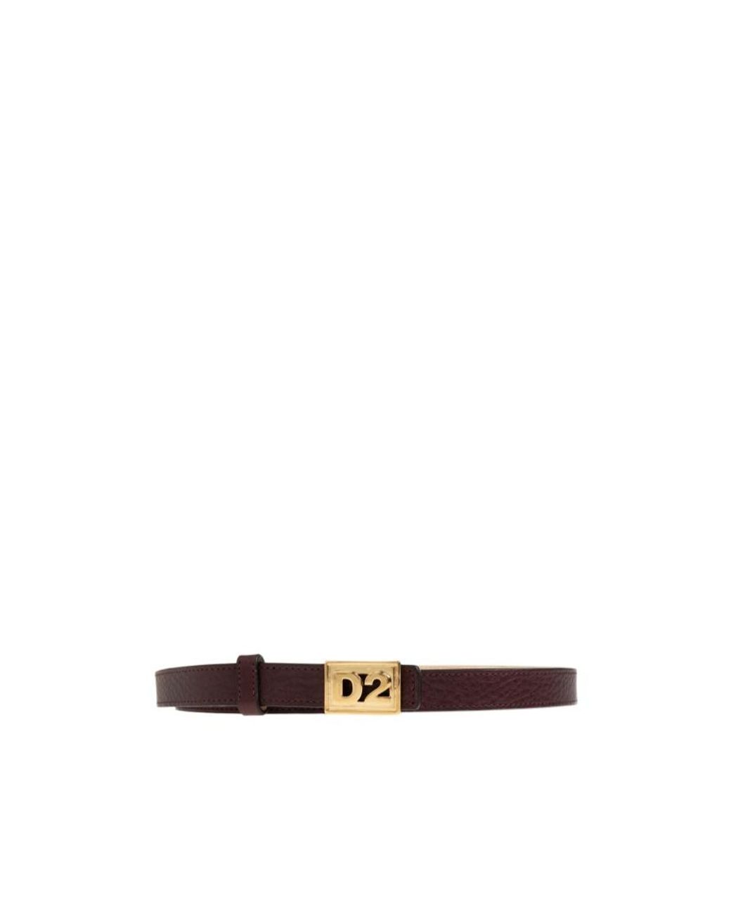 DSquared² White Logo Buckle Leather Belt