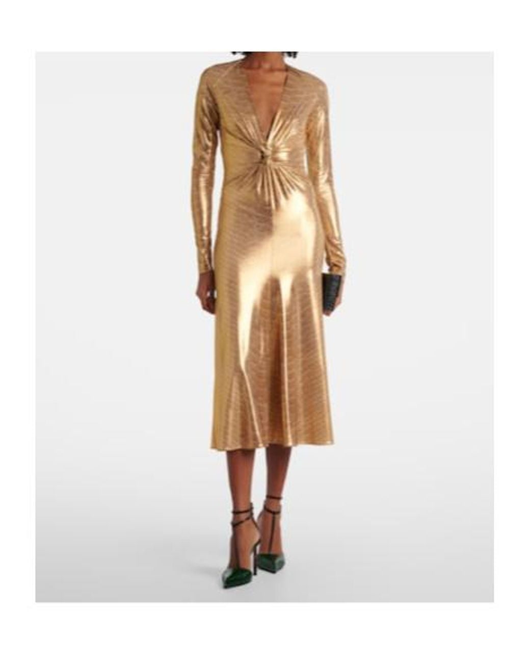 Roberto Cavalli Natural Embellished Snake-Print Midi Dress
