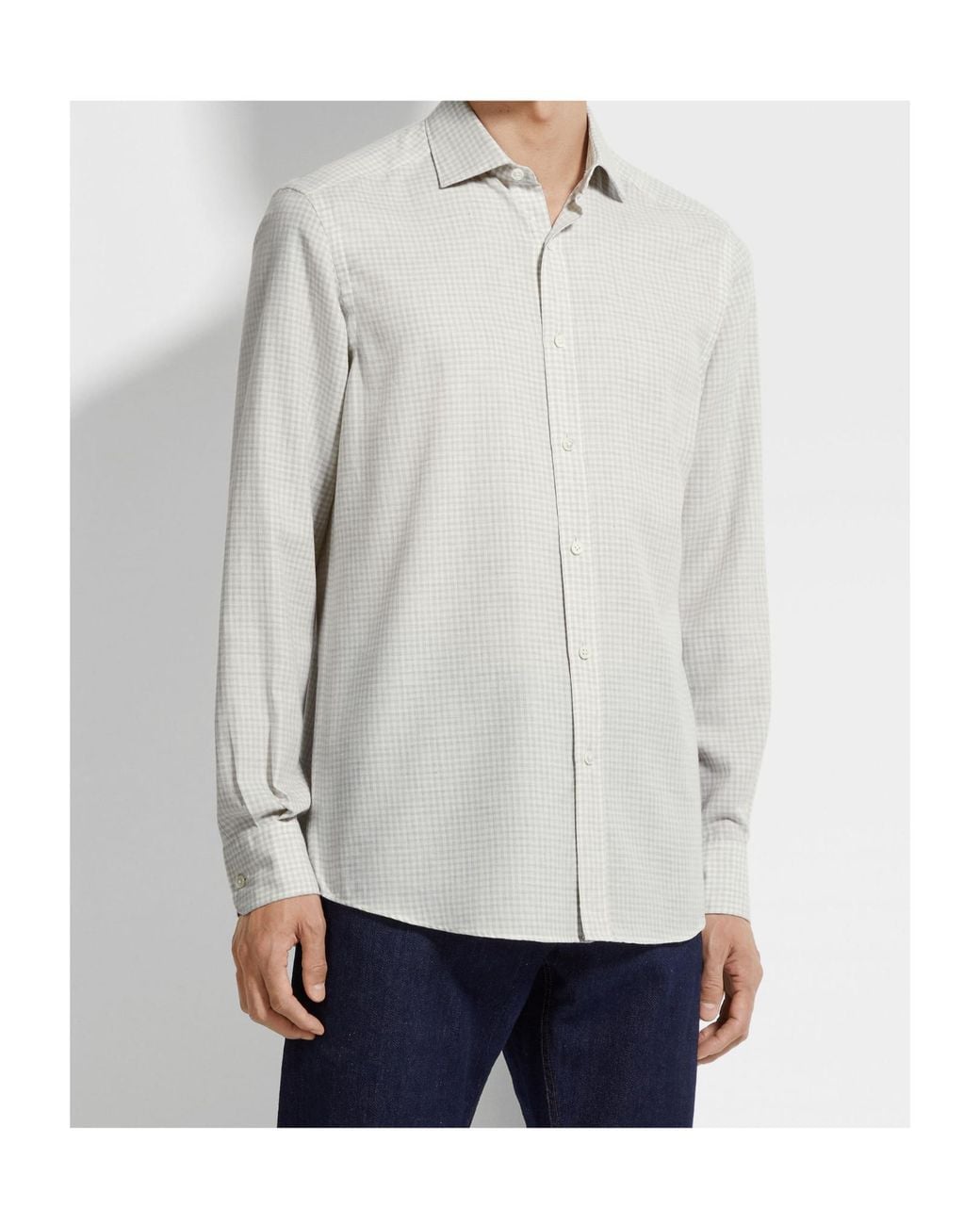 Zegna White Cashco Shirt for men