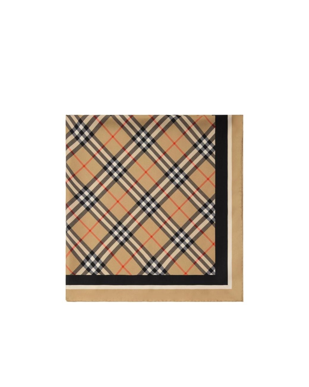 Burberry Natural Vintage Checked Finished-Edge Scarf