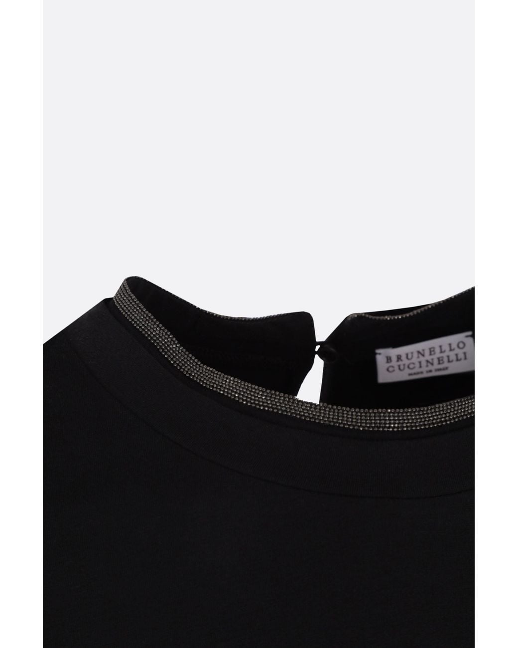 Brunello Cucinelli Black Cotton T-Shirt