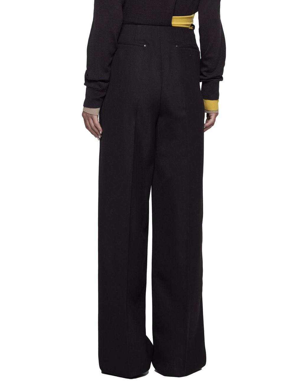 Fendi Brown Straight-Leg Tailored Cut Trousers
