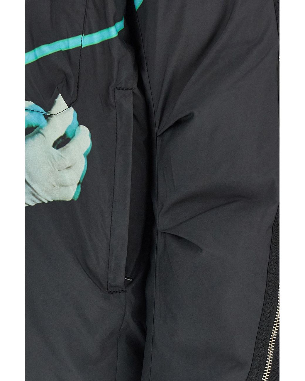 Undercover Blue Heldon Print Down Jacket for men