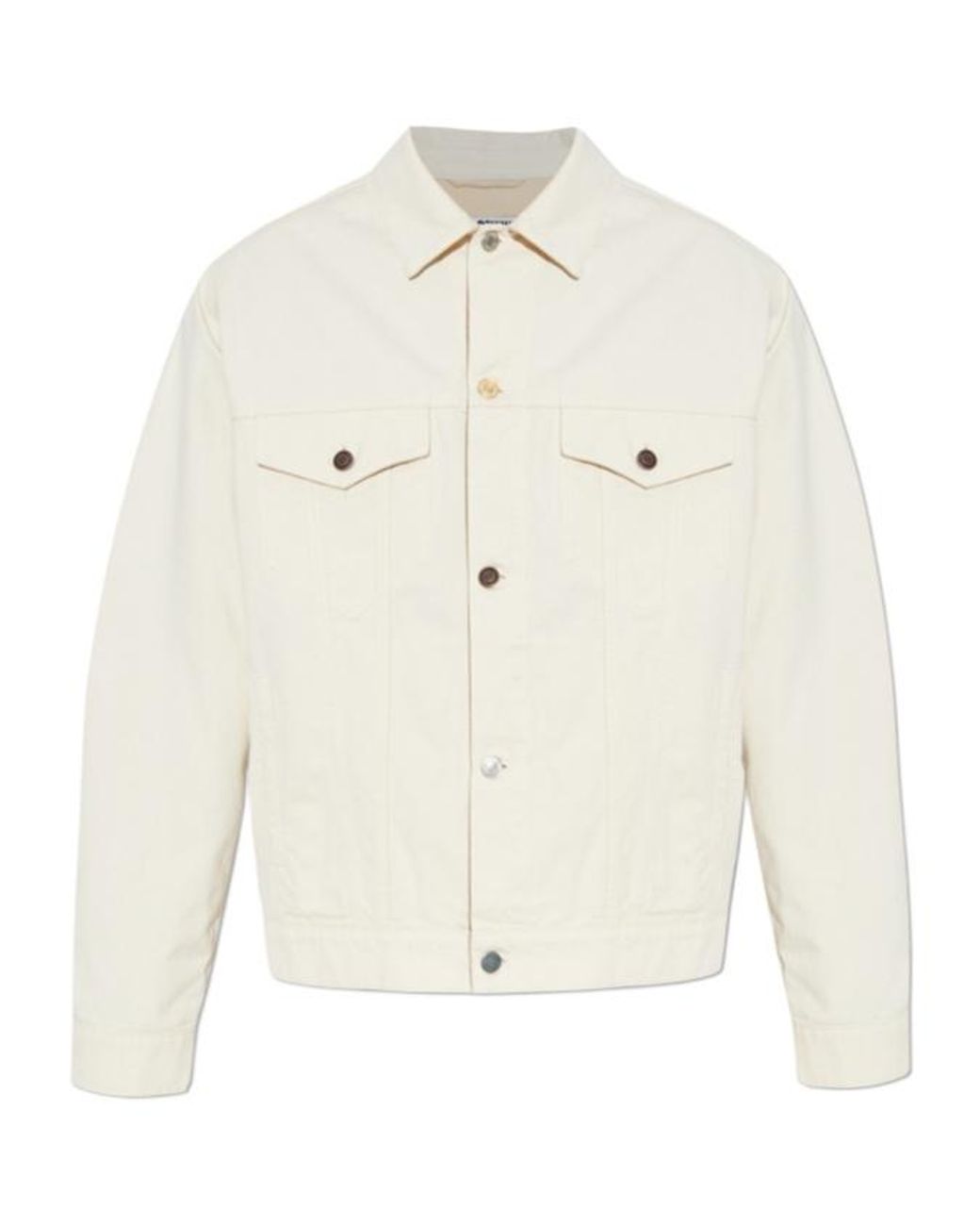 Moschino White Long Sleeved Denim Jacket for men