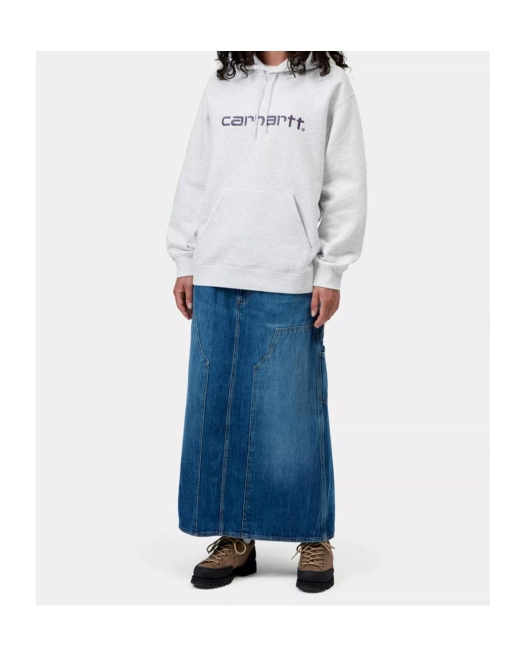 Carhartt White Logo-Embroidered Hoodie