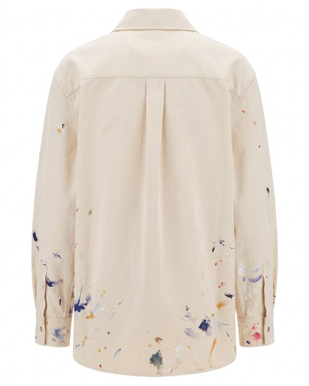 Bottega Veneta White Printed Zipped Overshirt for men