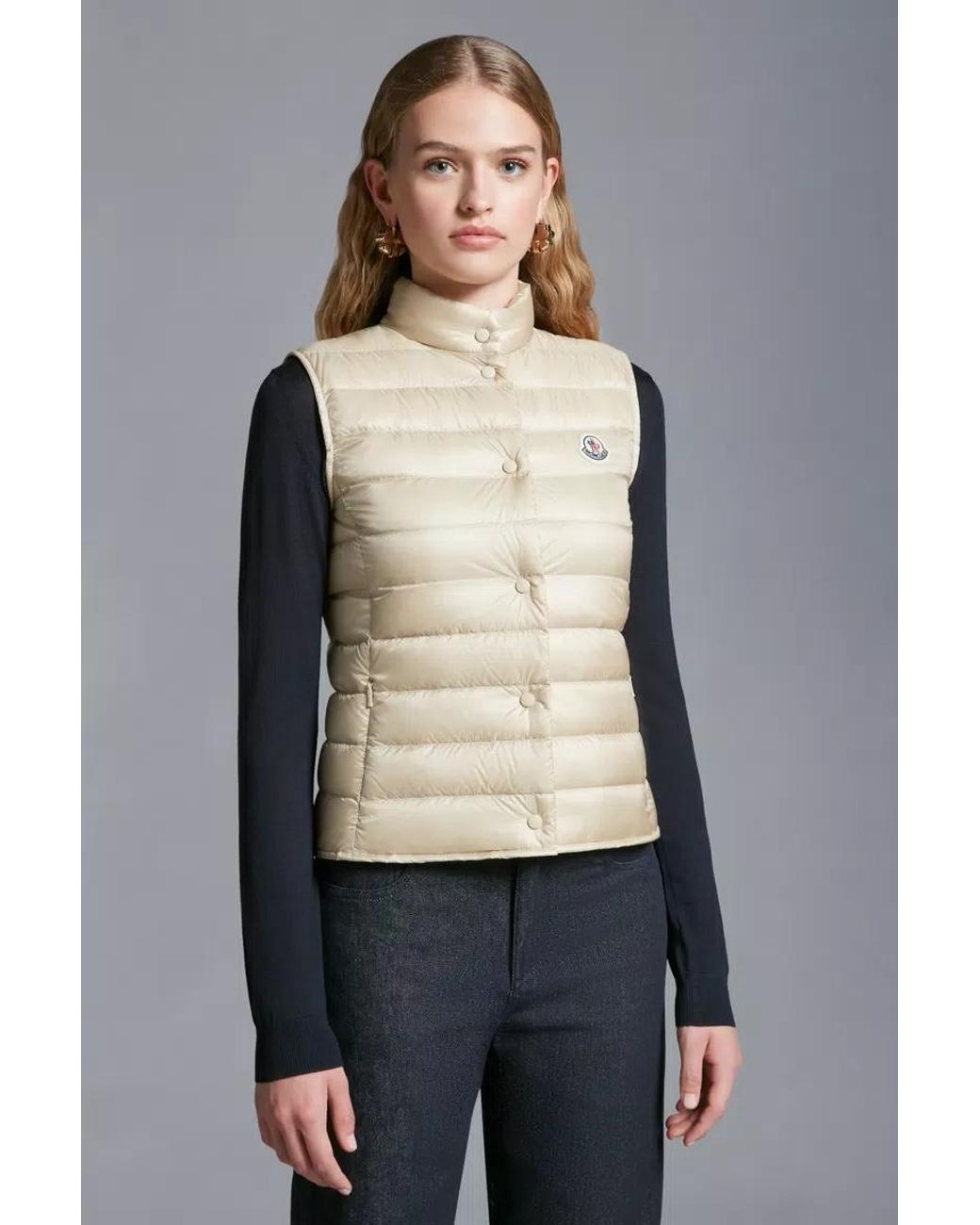 Moncler Natural Liane High-Neck Gilet