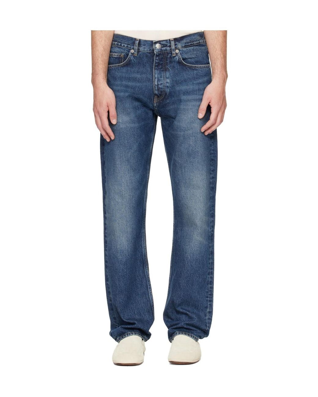 sunflower Blue Logo Patch Trousers for men