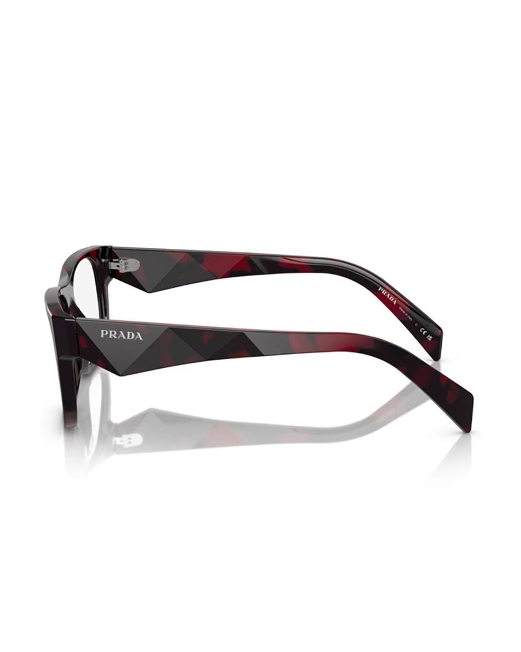 Prada Brown Eyewear Rectangular Frame Glasses for men
