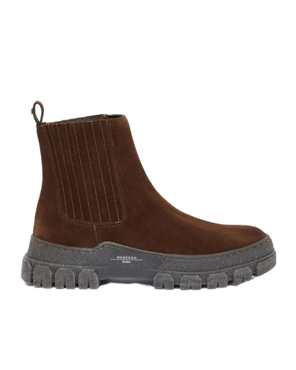 Weekend by Maxmara Brown Round Toe Ankle Boots