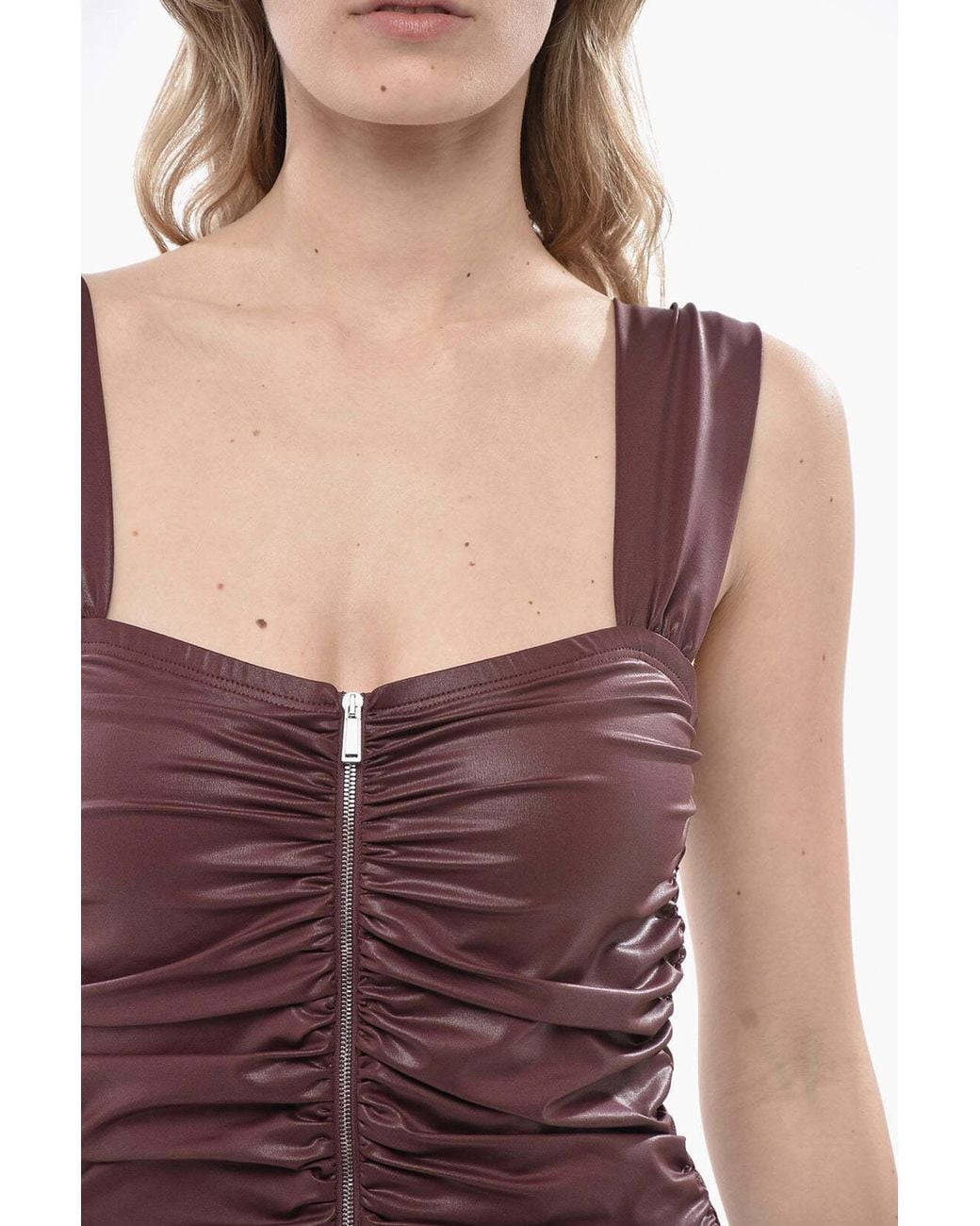 DSquared² Red Draped Mini Dress