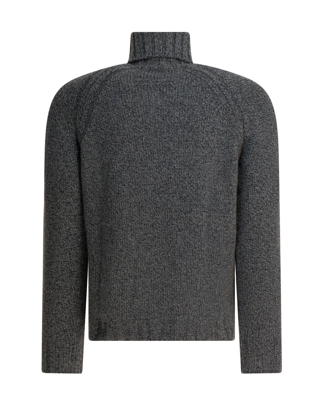 Zegna Gray Turtleneck Knitted Jumper for men