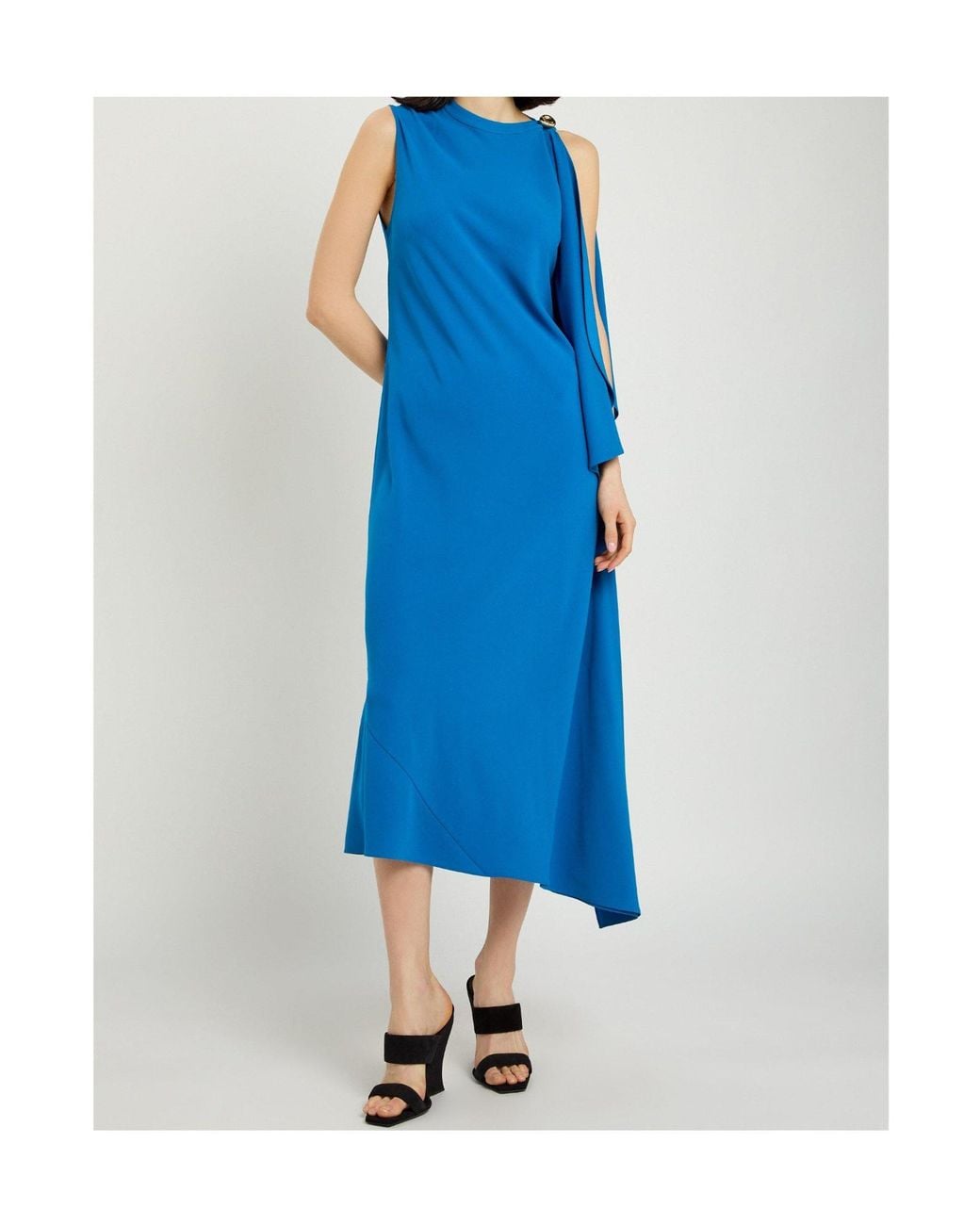 Joseph Blue Draped-Detail Dress