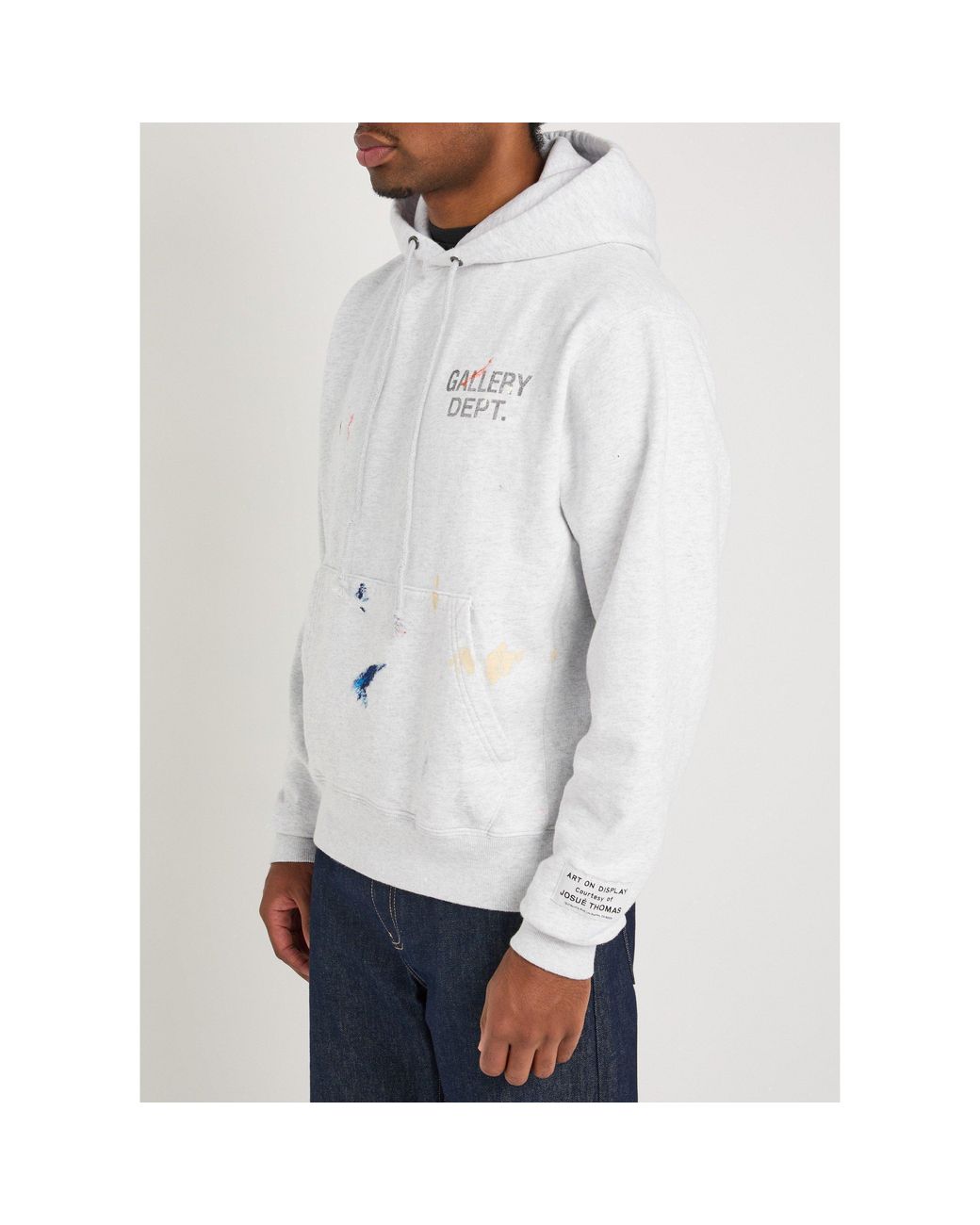 GALLERY DEPT. White Over The Head Cotton Hoodie for men