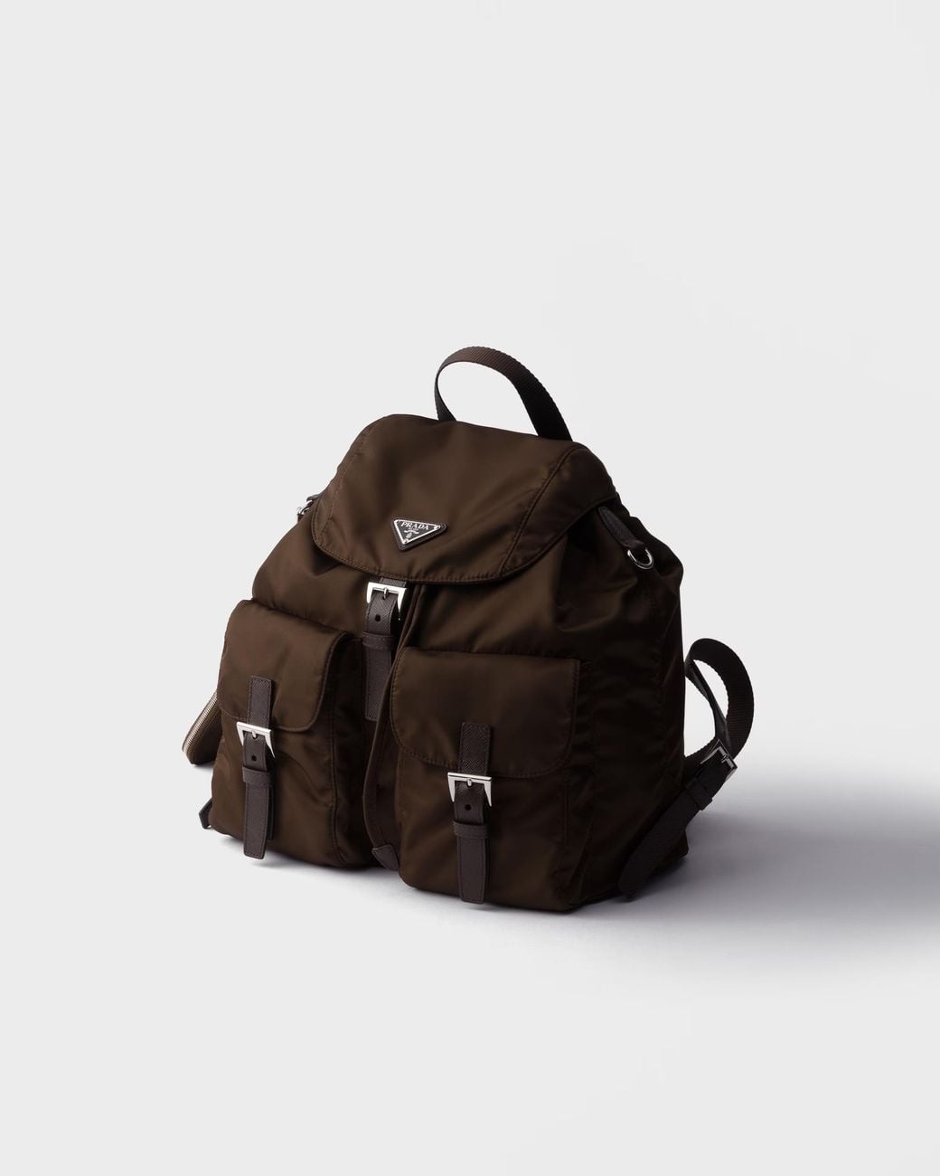 Prada Black Re-Nylon Triangle-Logo Backpack