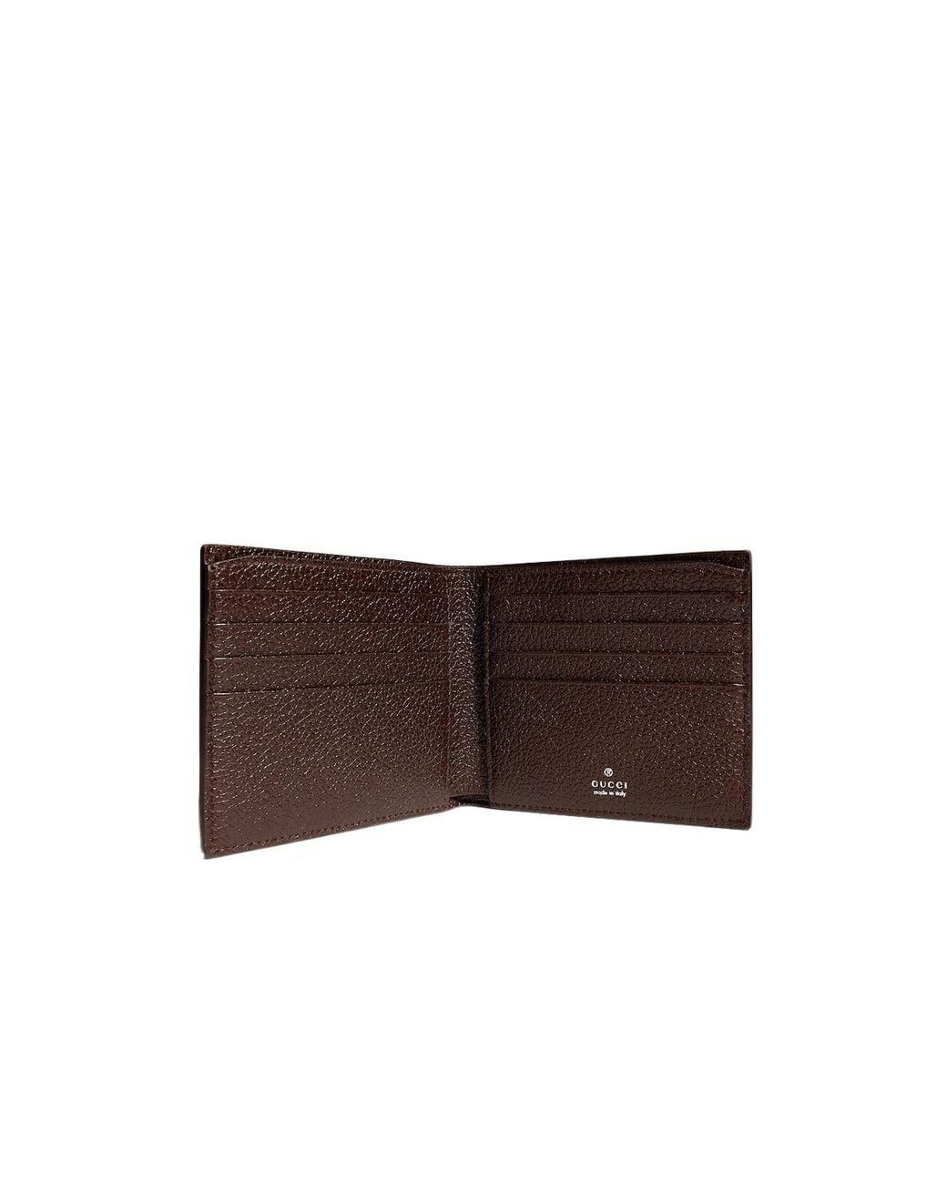 Gucci Brown Bi-Fold Wallet With Web for men