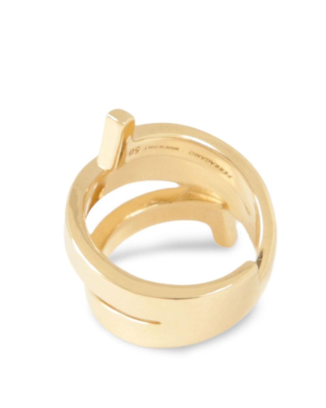 Ferragamo Natural Ferragamo Gancini Triple-Band Ring