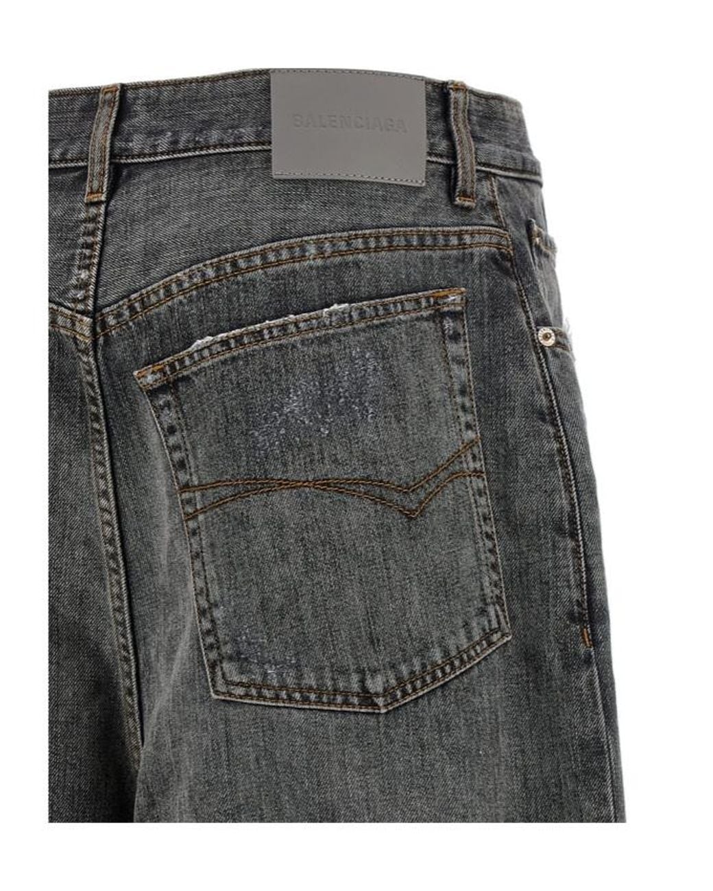 Balenciaga Gray Baggy Crotch Jeans