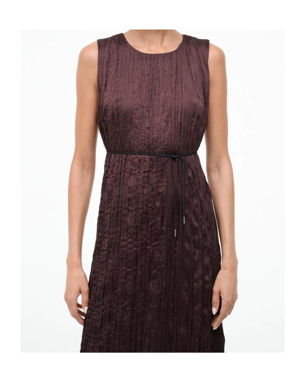 Staud Red Mizu Sleeveless Midi Dress