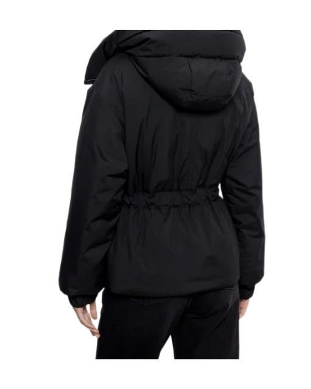 Moorer Black Glarea Belted Hooded Down Jacket
