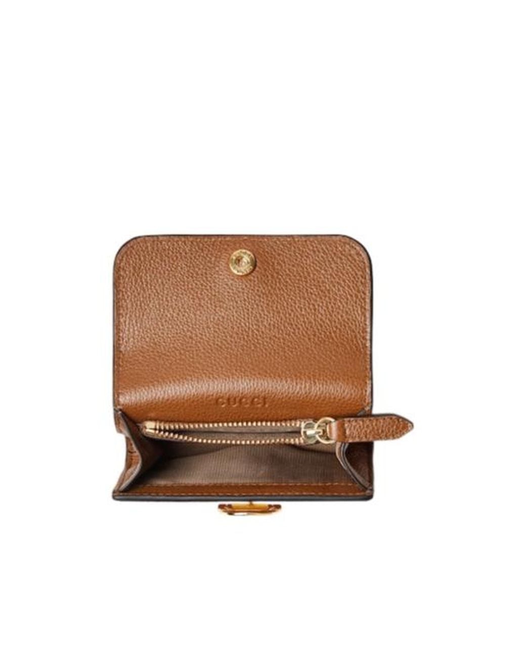 Gucci Brown Softbit Card Case