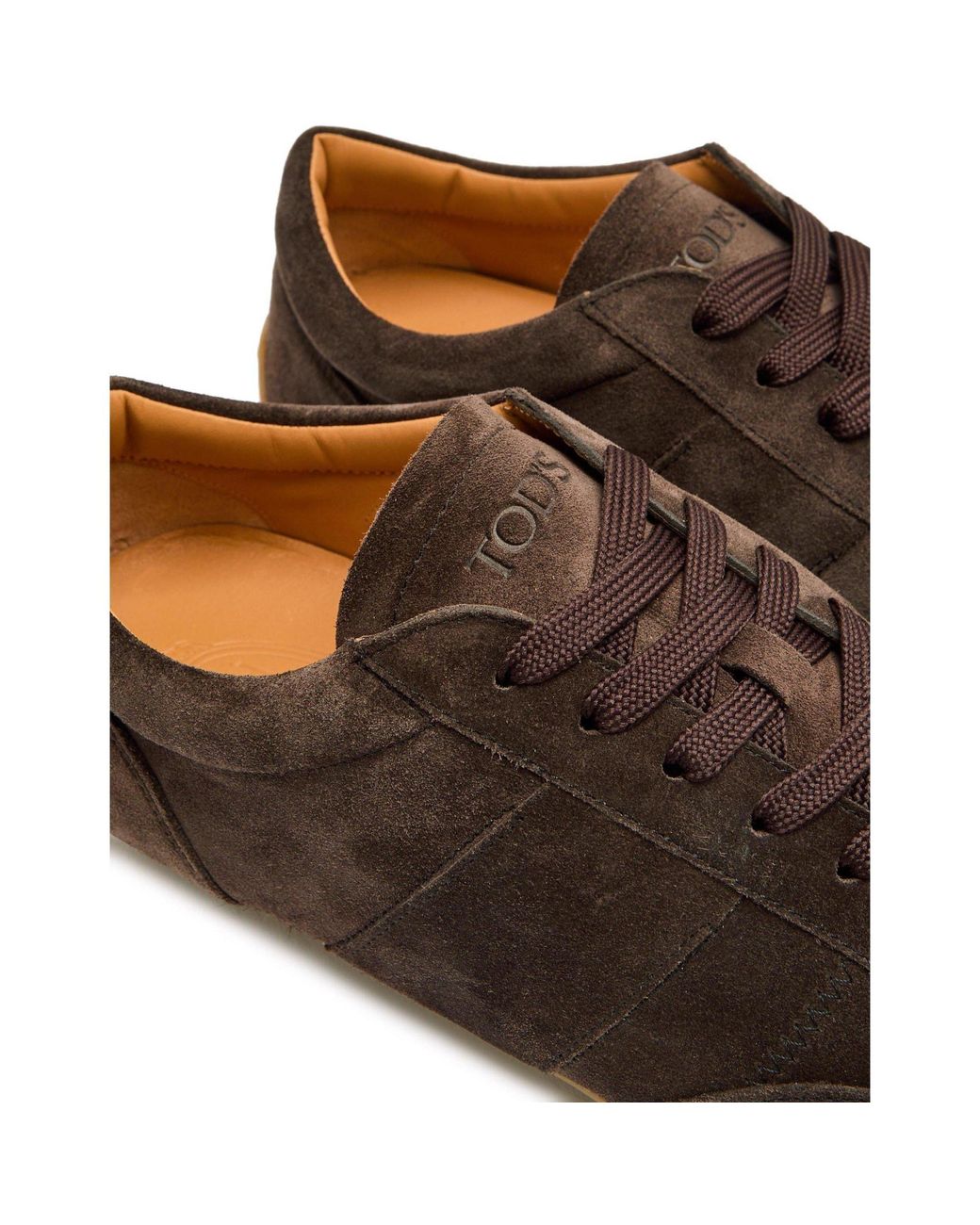 Tod's Brown Fleece-Lined Low-Top Casual Shoes for men