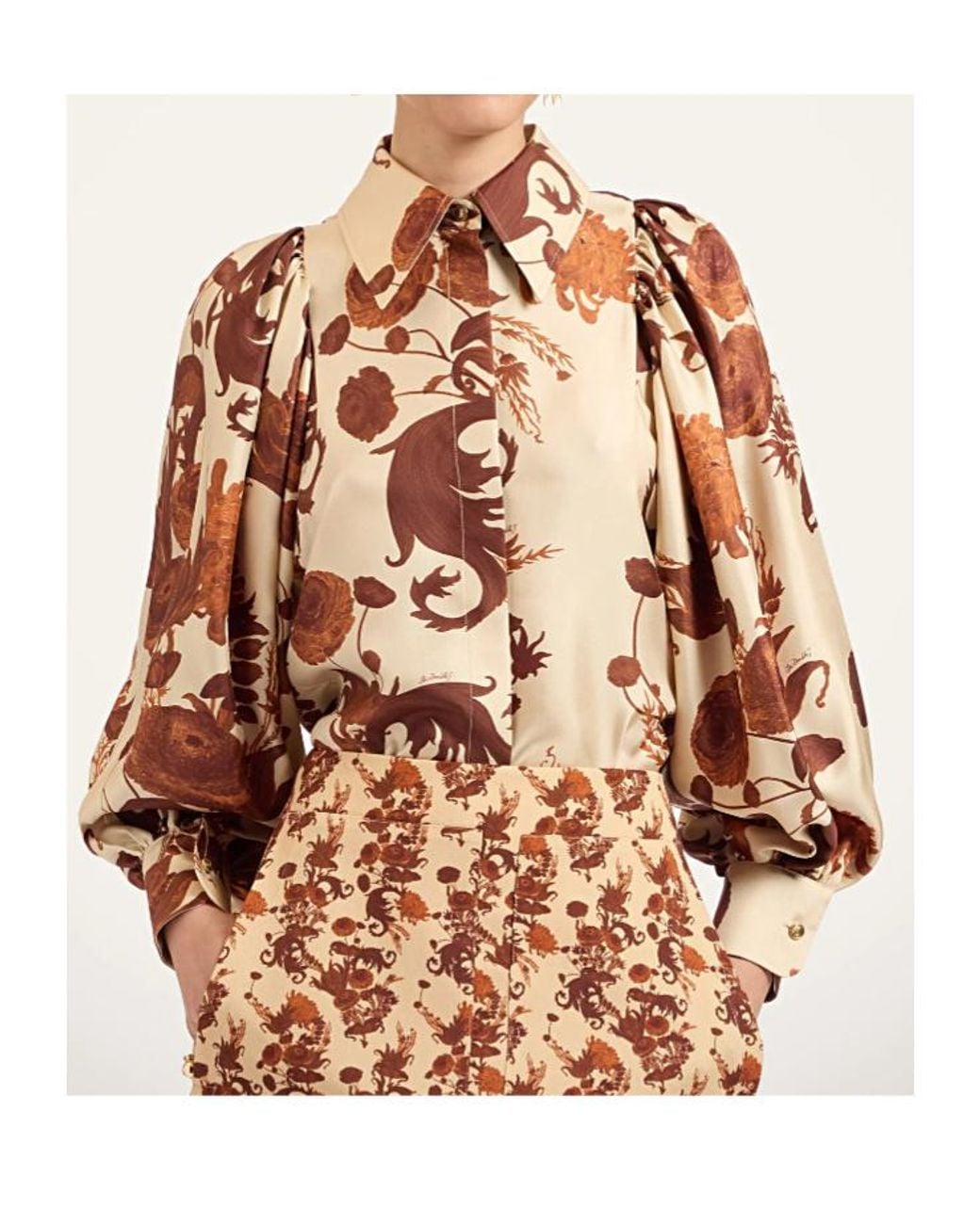 LaDoubleJ Brown Pouf Shirt