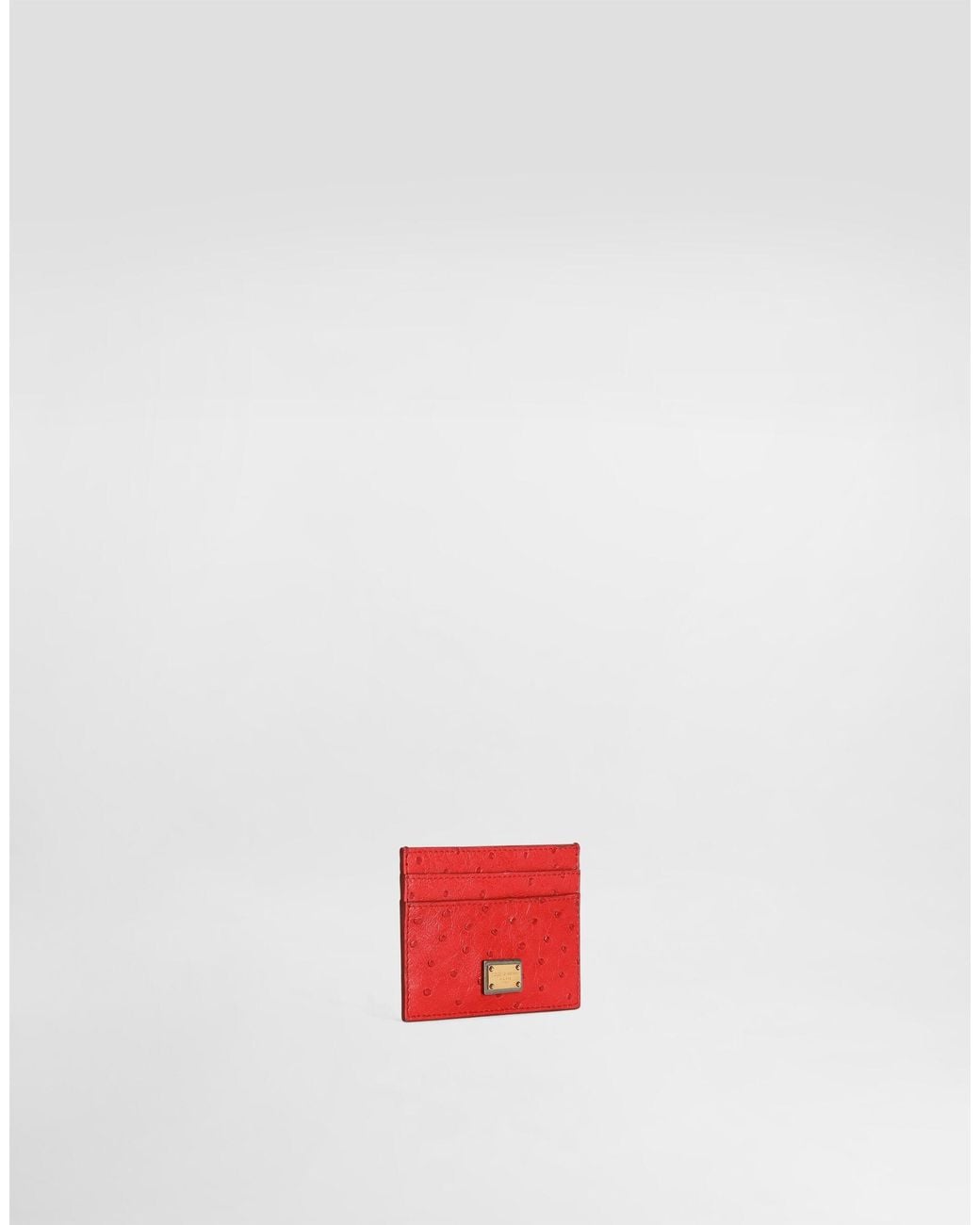 Dolce & Gabbana Red Rectangular Card Holder