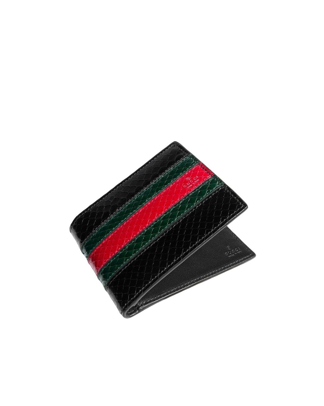 Gucci Red Web Trademark Bi-Fold Wallet for men