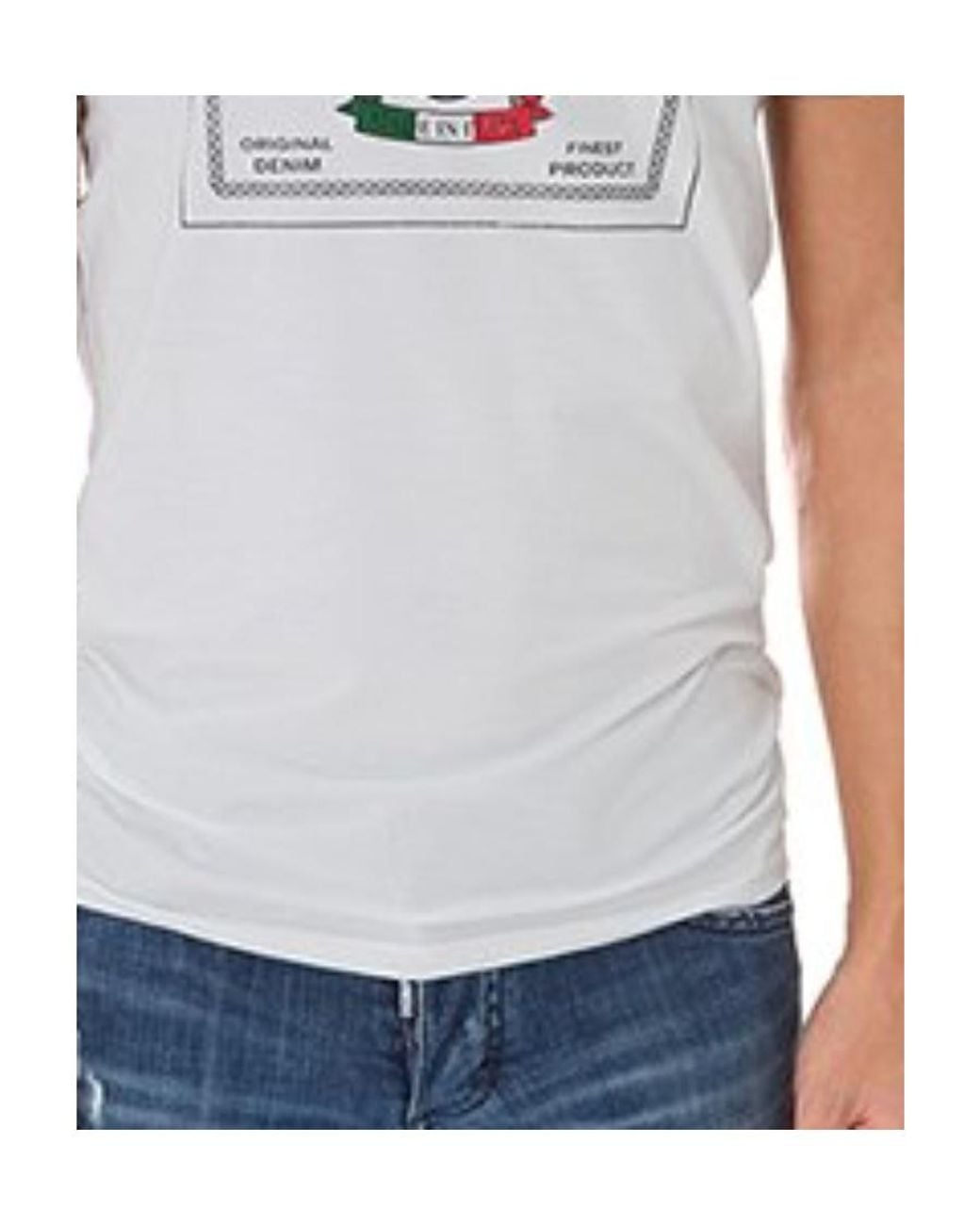 Armani Jeans White Logo Details T-Shirt for men