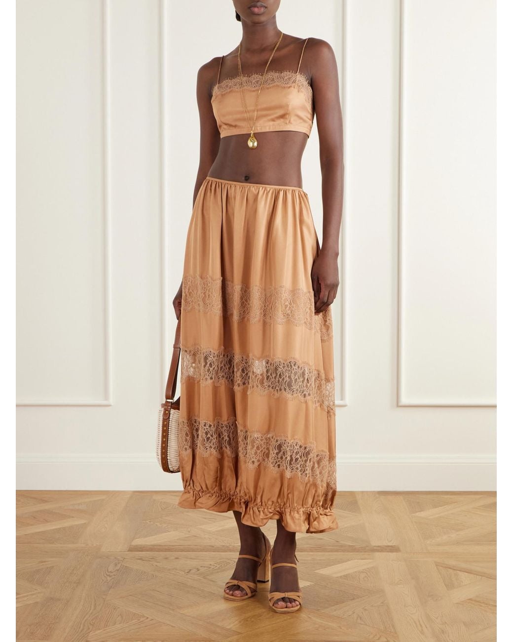 Ulla Johnson Brown Lace Skirt