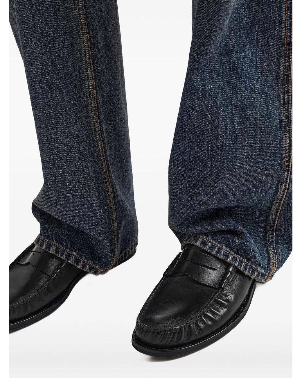 Prada Black Formale Penny Loafers for men