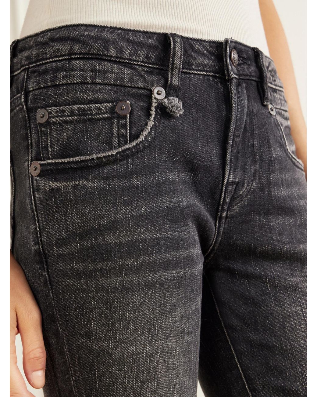 R13 Black High-Rise Flared Jeans