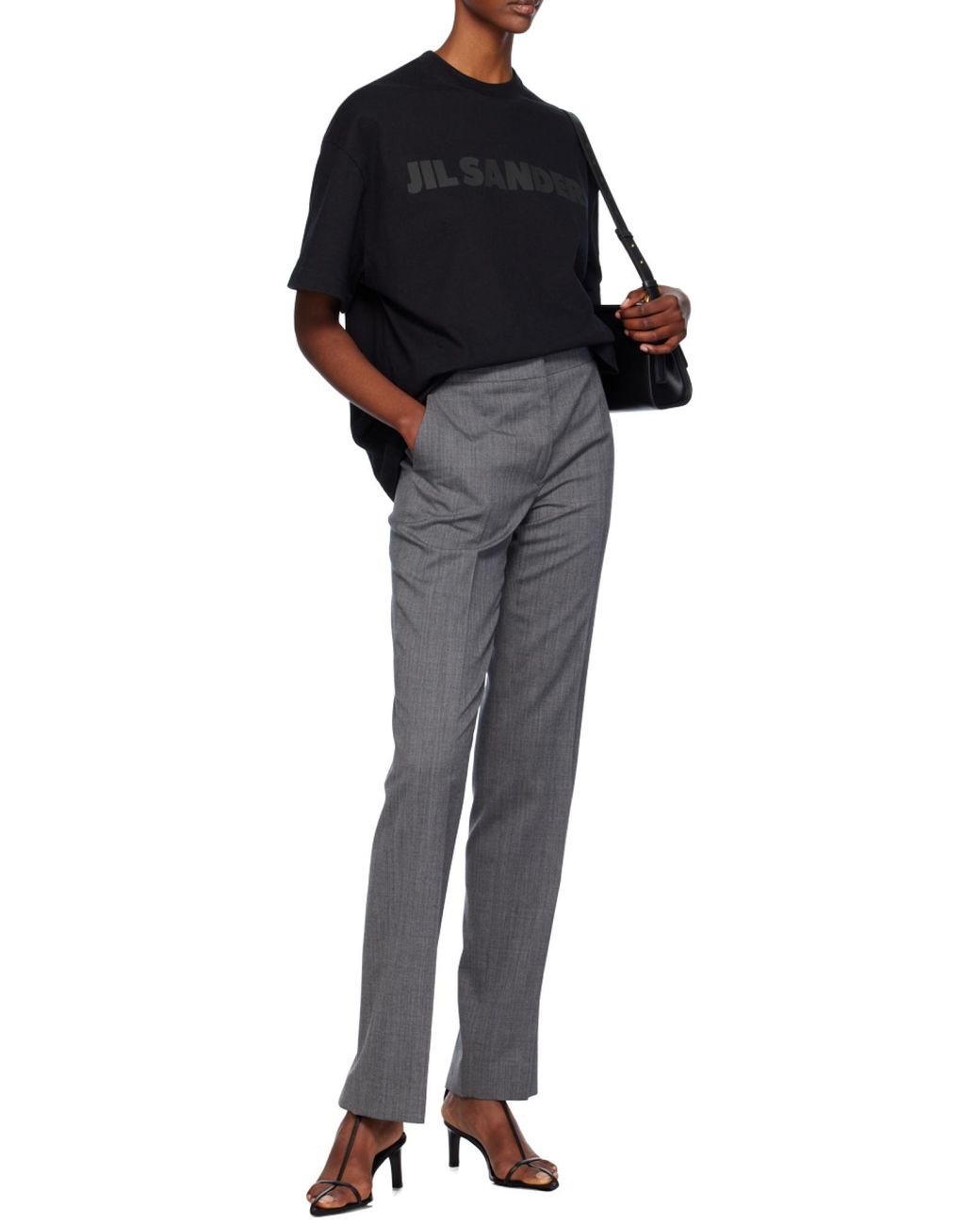 Jil Sander Black Crewneck Short Sleeved T-Shirt