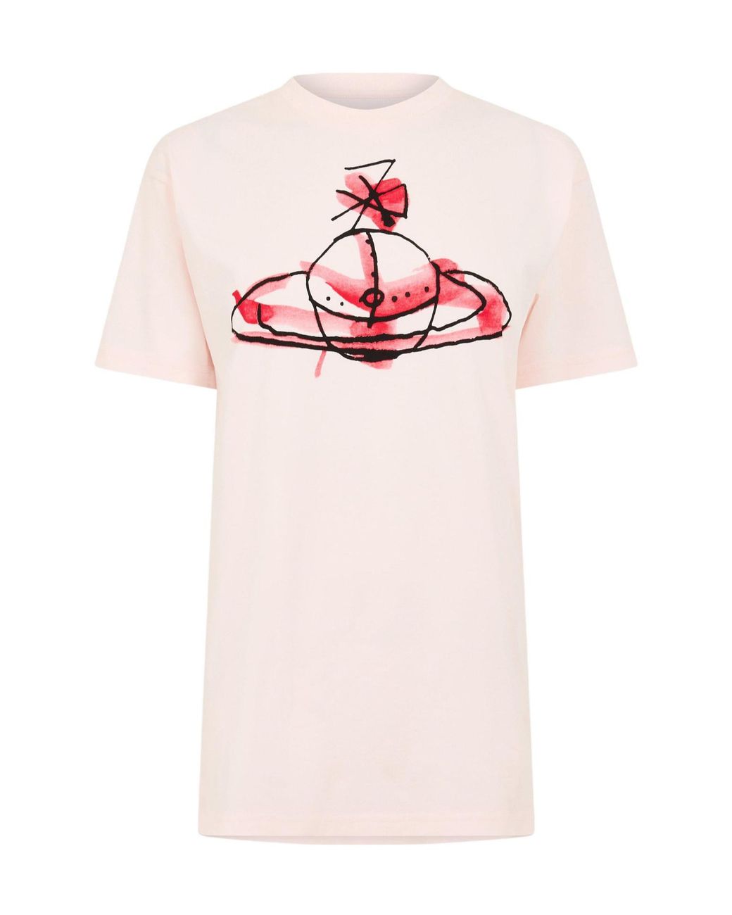 Vivienne Westwood Pink Sweet Versatile Solid Color T-Shirt