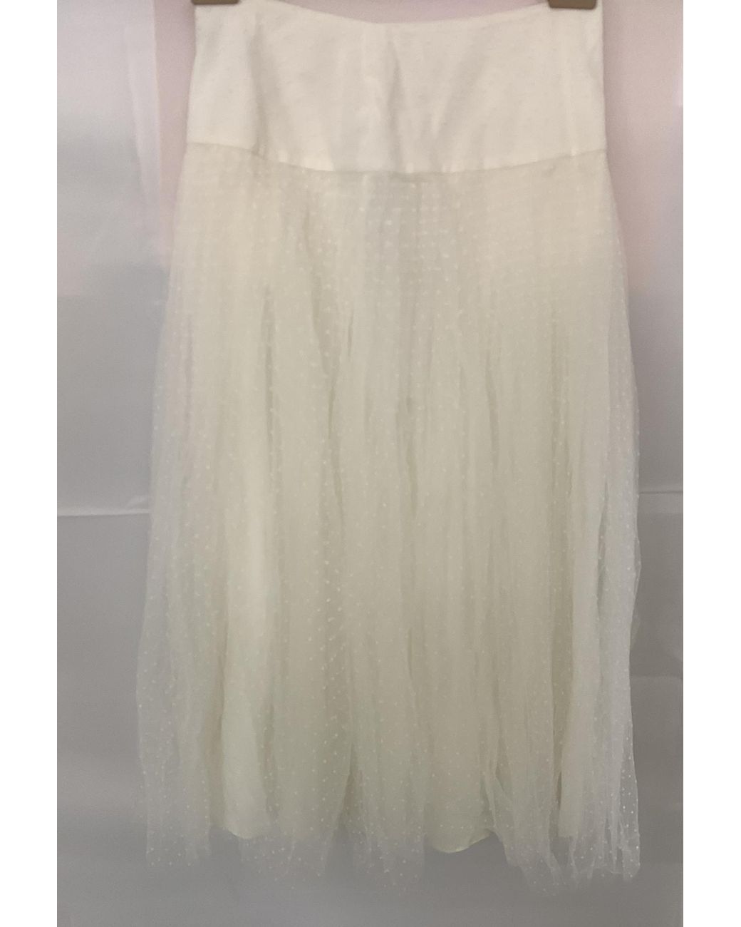 Dior White Mid-Length Pleated Skirt