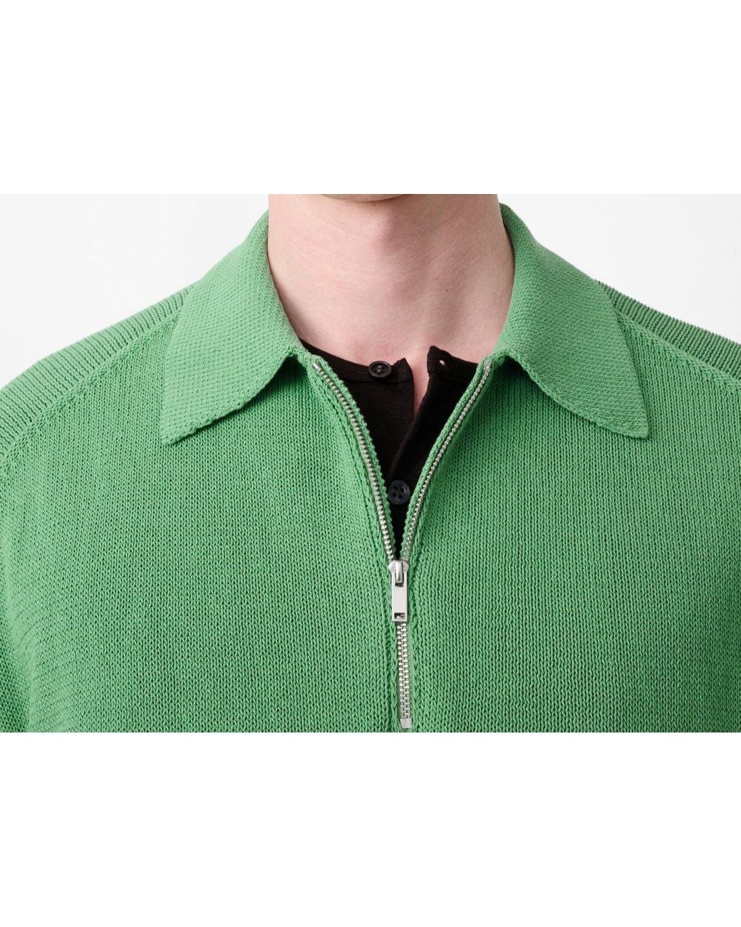Studio Nicholson Green Heddy Knit Polo for men