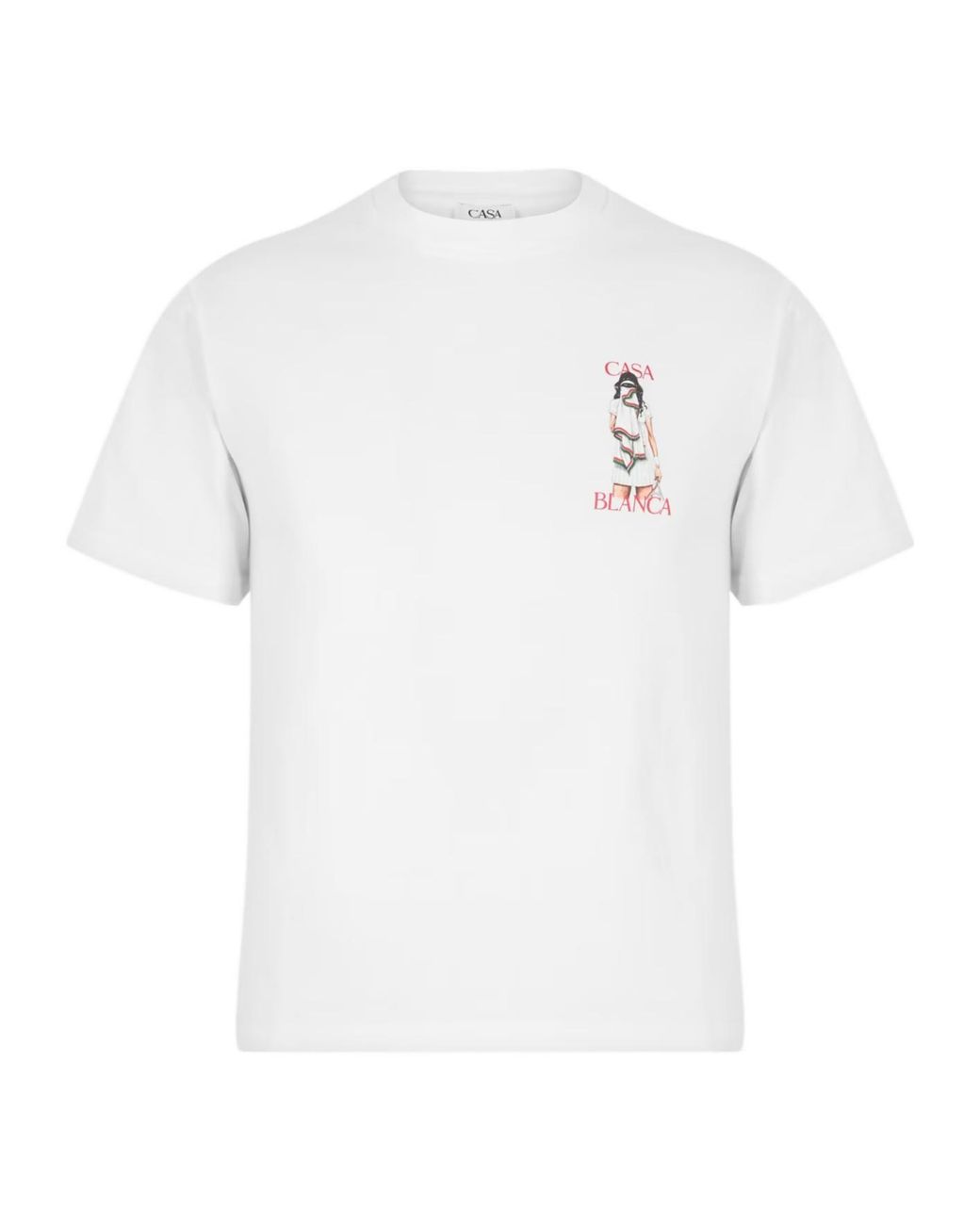 Casablanca White Round-Neck Printed T-Shirt