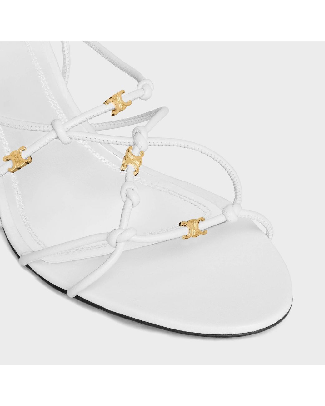 Céline White Uptown Heeled Mule