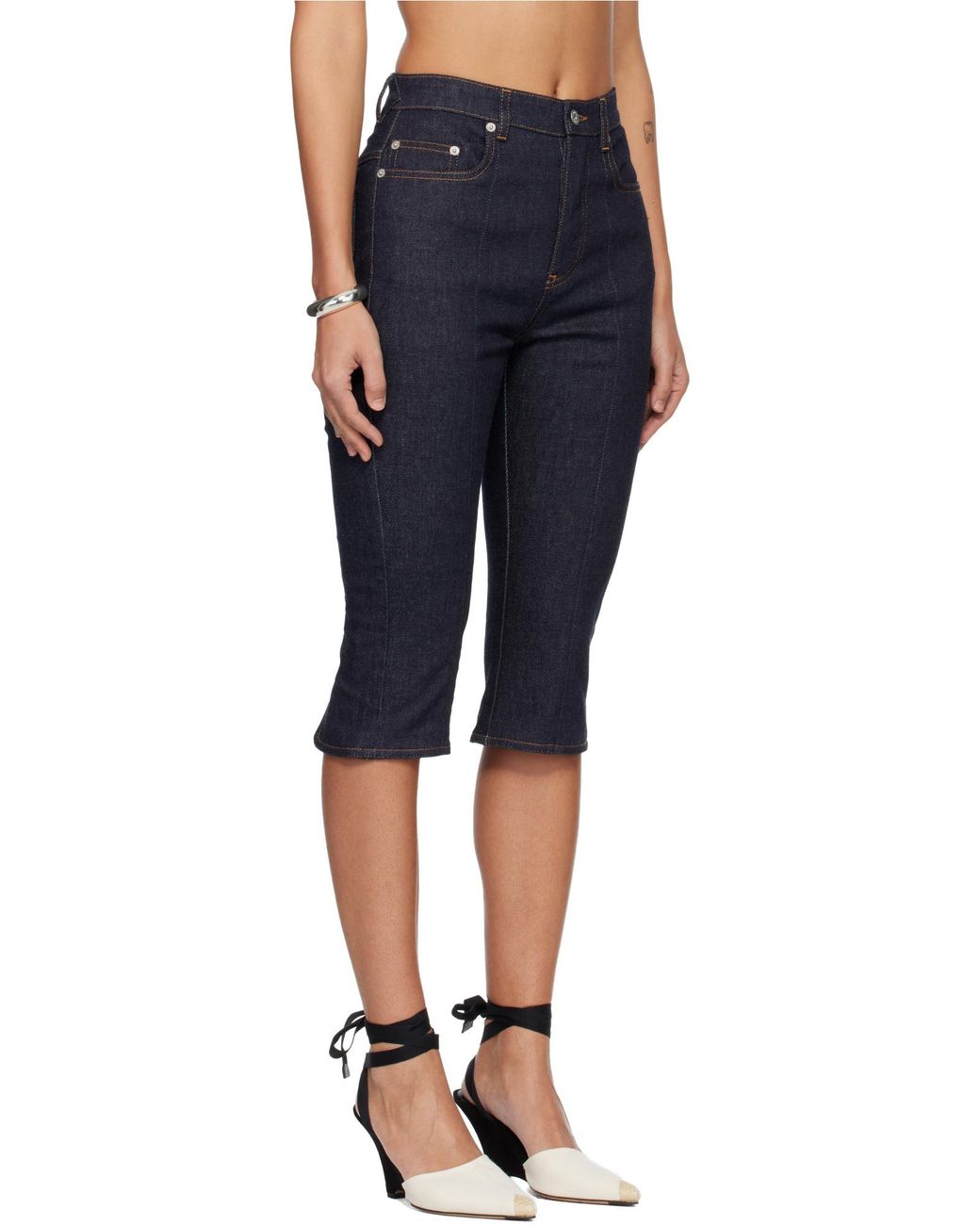 Jacquemus Blue Le De Nimes Capri Denim Jeans