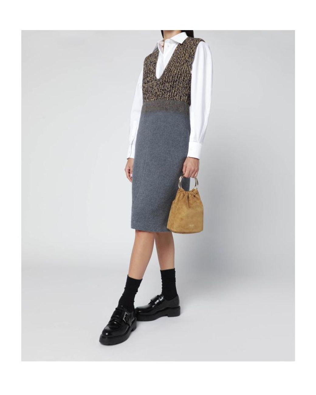 Prada Natural Logo Bucket Bag
