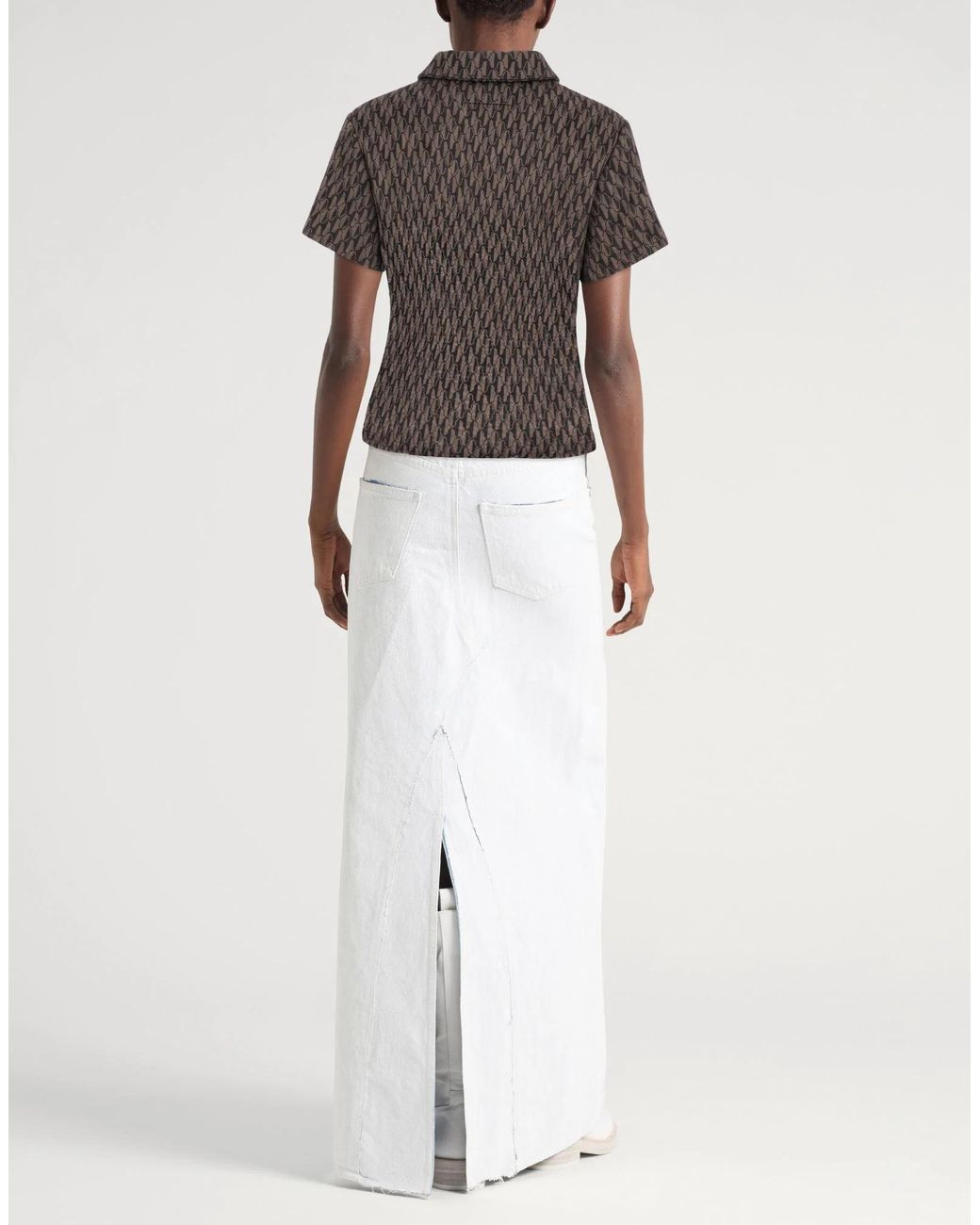 MM6 by Maison Margiela Gray Two-Tone Wool Knit Short Sleeve