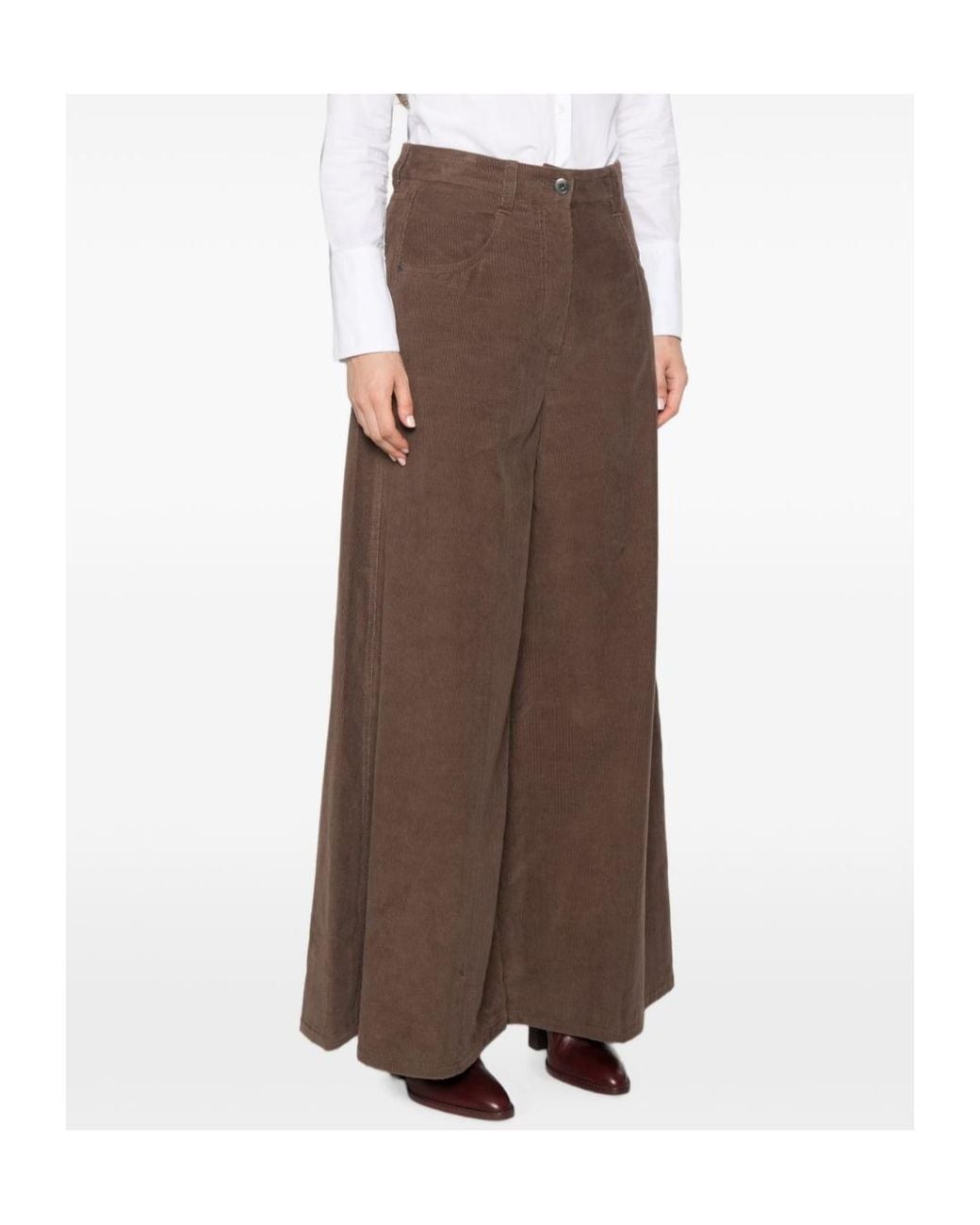 Brunello Cucinelli Brown Casual Trousers With Belt Loops